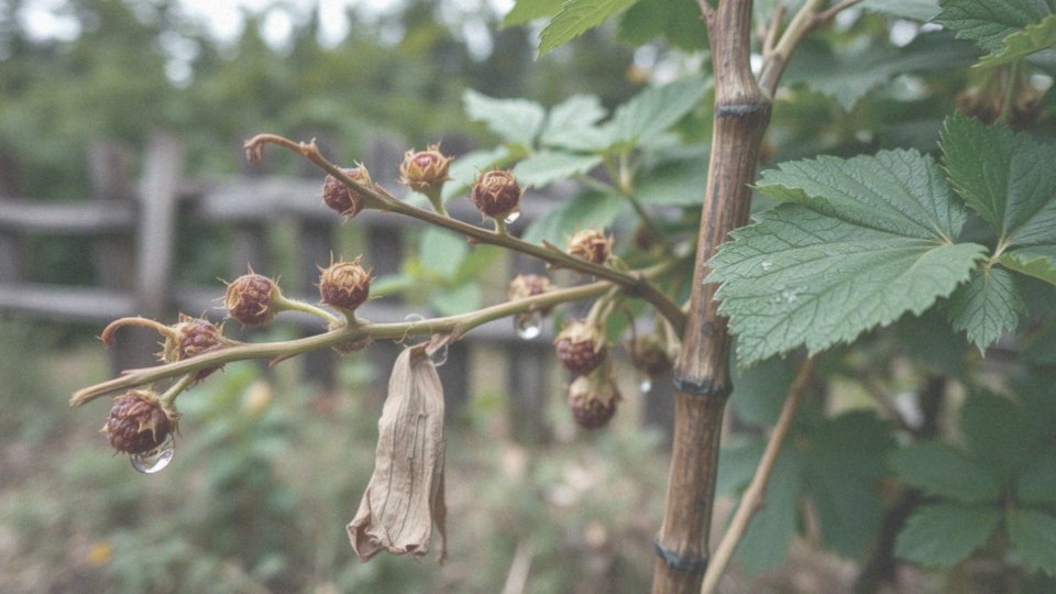Co powoduje zamieranie pędów malin?