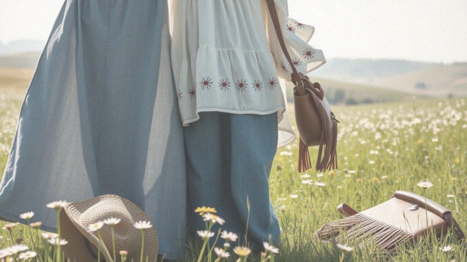 Jak można stylizować długą spódnicę jeansową w stylu boho?